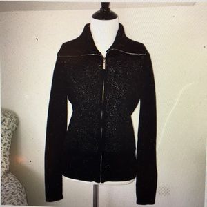 White House Black Market Gold and Black Sweater